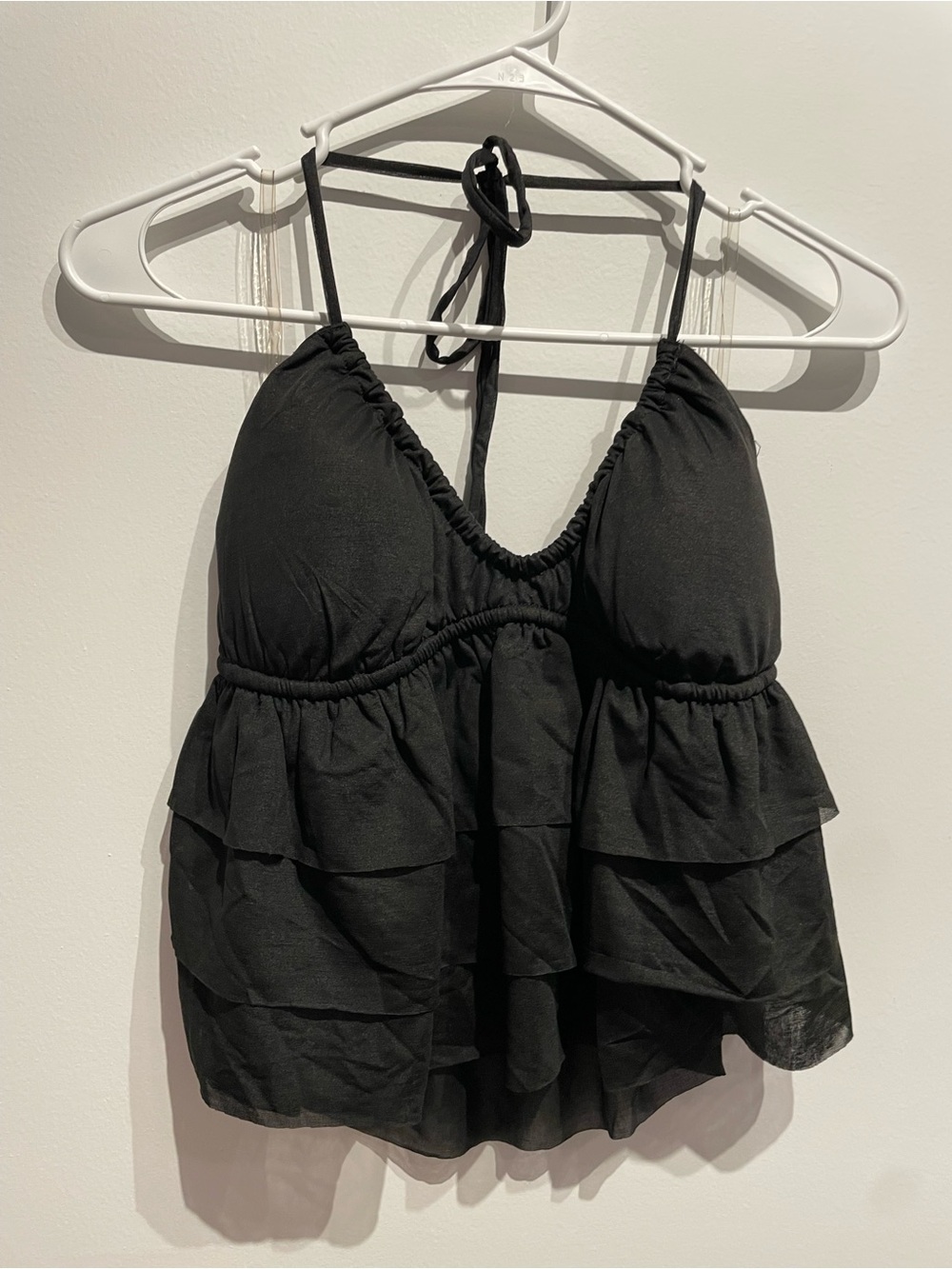 Wild Fable Women's Ruffle Halter Top Black Size XS NWT